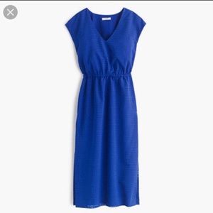 J. Crew Perforated Drapey Side Slit Dress Size 2